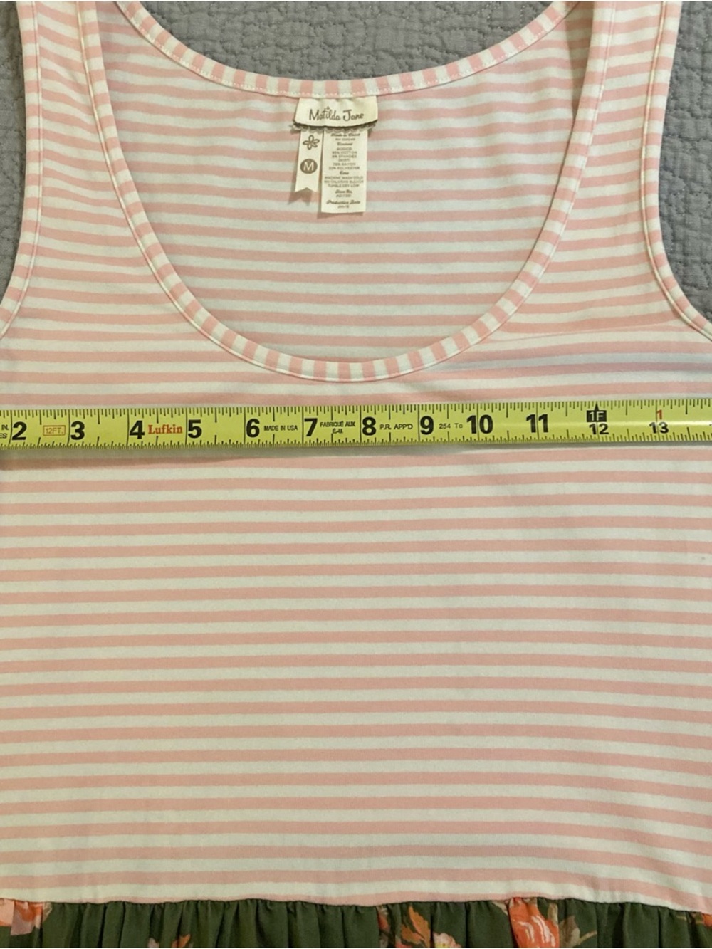Matilda Jane Pink Striped Top with Olive Floral Midi Dress - Picture 9 of 11